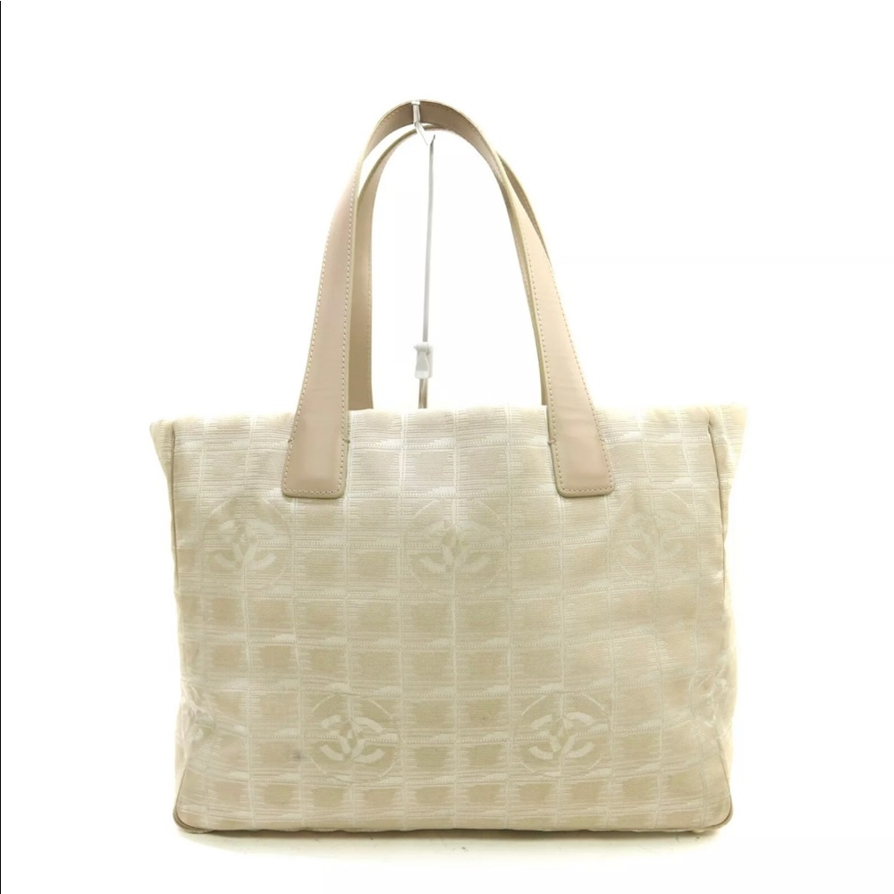 Auth Chanel Travel Line PM Tote Bag